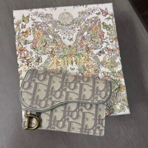 Dior Saddle Bloom Card Holder Wallet